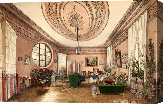 Vladislav Dmochowski Interior of a Salon Stretched Canvas Print / Canvas Art