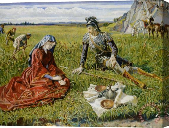 Walter Crane Ruth And Boaz Stretched Canvas Print / Canvas Art