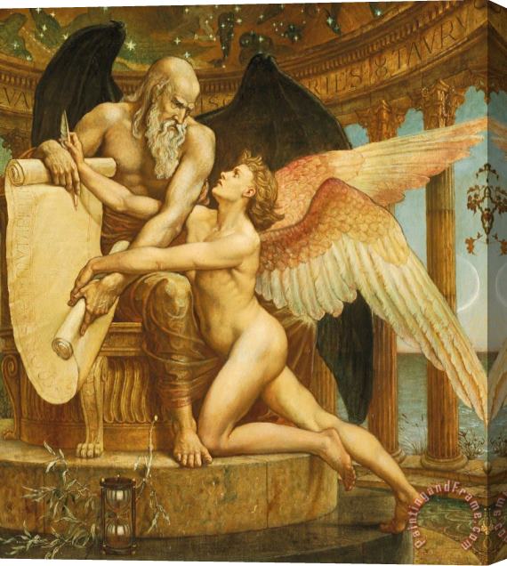 Walter Crane The Roll Of Fate Stretched Canvas Painting / Canvas Art
