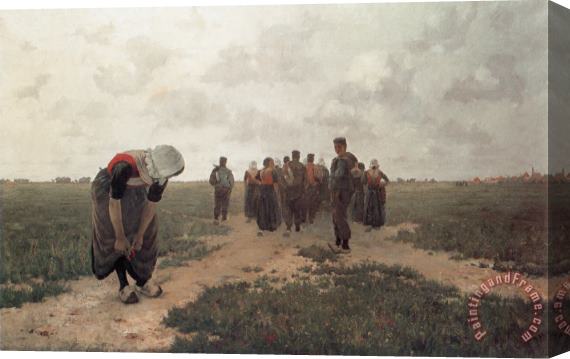 Walter Macewen Returning From Work Stretched Canvas Print / Canvas Art
