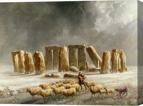 Walter Williams Stonehenge in Winter Stretched Canvas Painting / Canvas Art