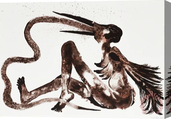 Wangechi Mutu Snake Eater, 2014 Stretched Canvas Painting / Canvas Art