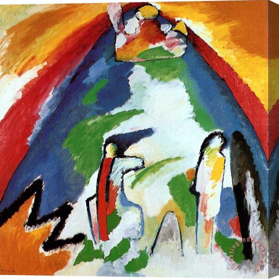 Wassily Kandinsky A Mountain 1909 Stretched Canvas Painting / Canvas Art