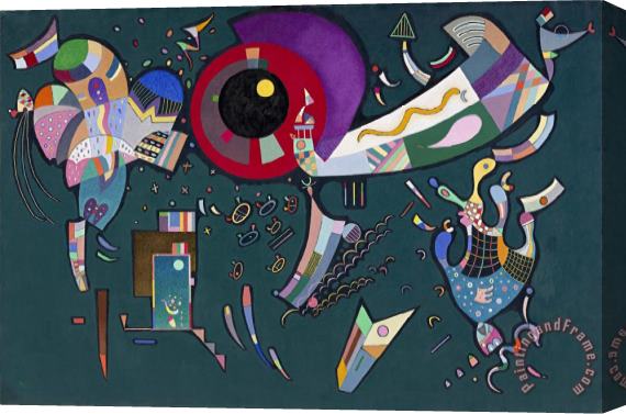 Wassily Kandinsky Around The Circle Stretched Canvas Print / Canvas Art