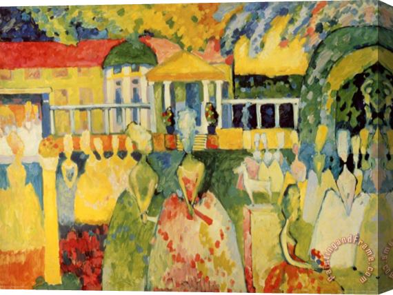 Wassily Kandinsky Dame in Krinolinen Stretched Canvas Print / Canvas Art