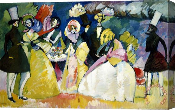 Wassily Kandinsky Group in Crinolines Stretched Canvas Print / Canvas Art