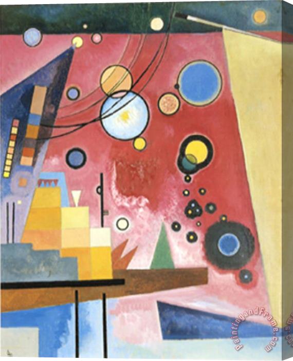Wassily Kandinsky Schweres Rot C 1924 Stretched Canvas Painting / Canvas Art