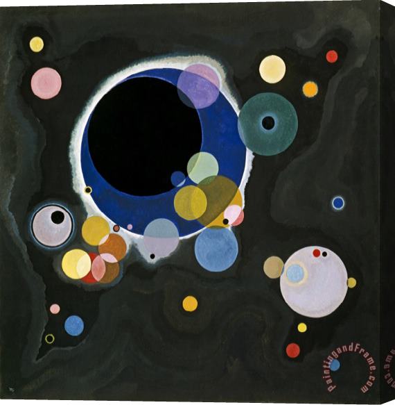 Wassily Kandinsky Several Circles (einige Kreise) Stretched Canvas Print / Canvas Art