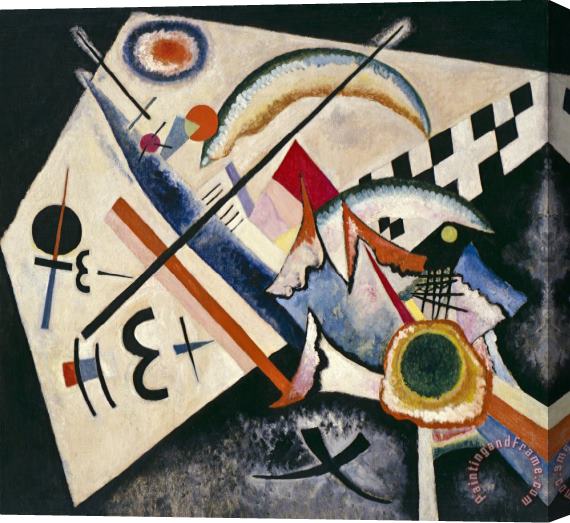 Wassily Kandinsky White Cross Stretched Canvas Print / Canvas Art