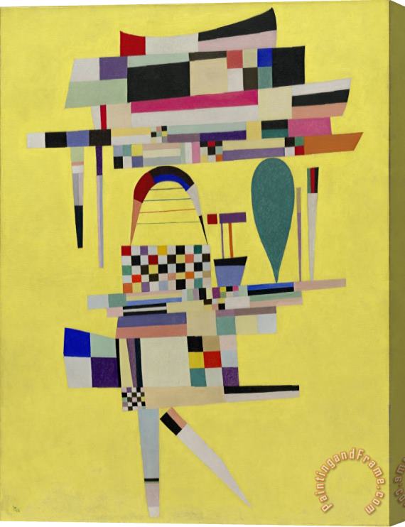 Wassily Kandinsky Yellow Painting Stretched Canvas Print / Canvas Art