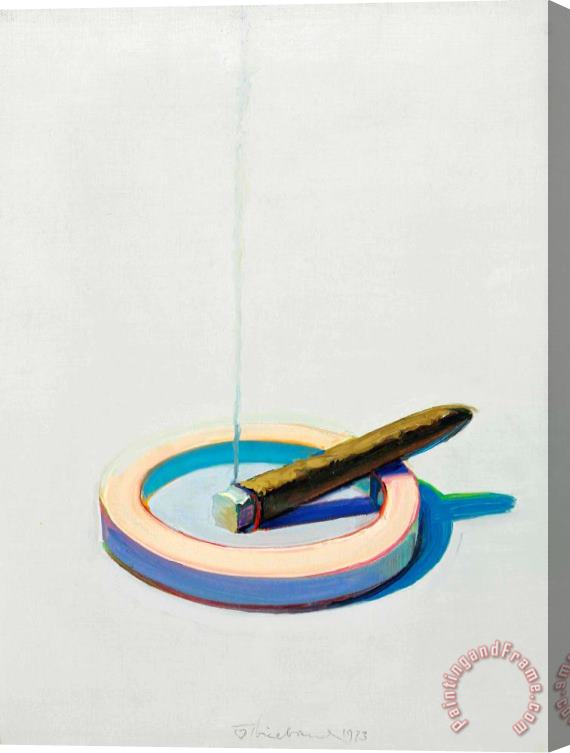 Wayne Thiebaud Cigar in Ashtray, 1973 Stretched Canvas Painting / Canvas Art