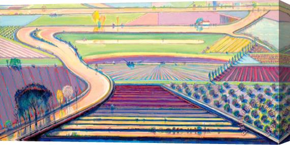 Wayne Thiebaud River Channels, 2003 Stretched Canvas Painting / Canvas Art