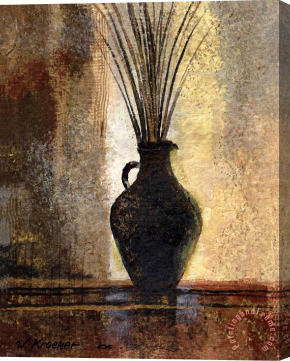 Wendy Kroeker Black Vase Metallic 3 Stretched Canvas Painting / Canvas Art