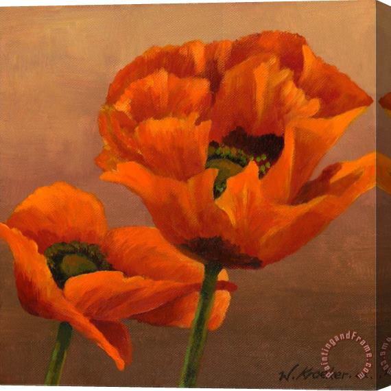 Wendy Kroeker Oriential Poppies Stretched Canvas Painting / Canvas Art