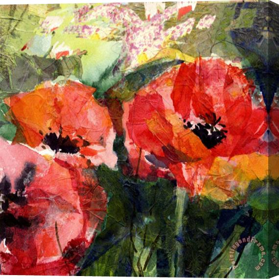Wendy Kroeker Red Poppies 2 Stretched Canvas Print / Canvas Art