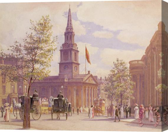 WH Simpson St. Martin's In The Fields London Stretched Canvas Painting / Canvas Art