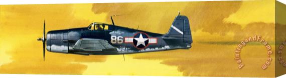Wilf Hardy Grumman F6F-3 Hellcat Stretched Canvas Painting / Canvas Art