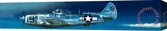 Wilf Hardy Republic P-47N Thunderbolt Stretched Canvas Painting / Canvas Art