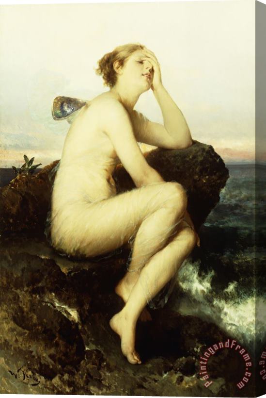 Wilhelm Kray A Nymph By The Sea Stretched Canvas Print / Canvas Art