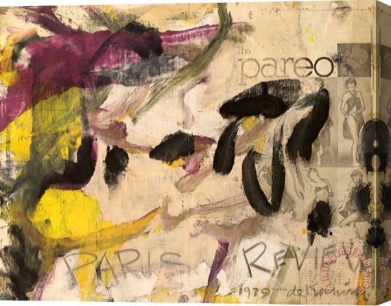 Willem De Kooning Paris Review, 1979 Stretched Canvas Painting / Canvas Art
