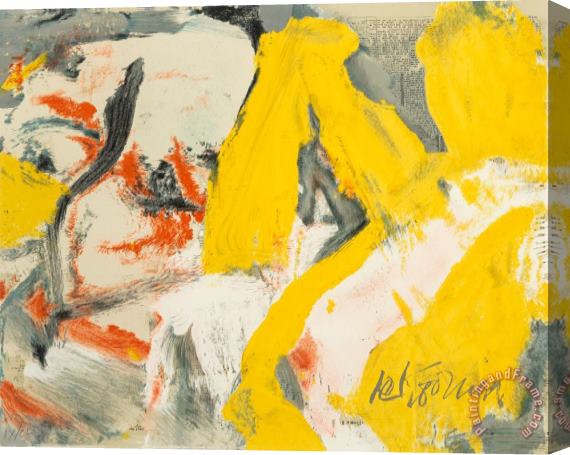 Willem De Kooning The Man And The Big Blonde, 1982 Stretched Canvas Painting / Canvas Art
