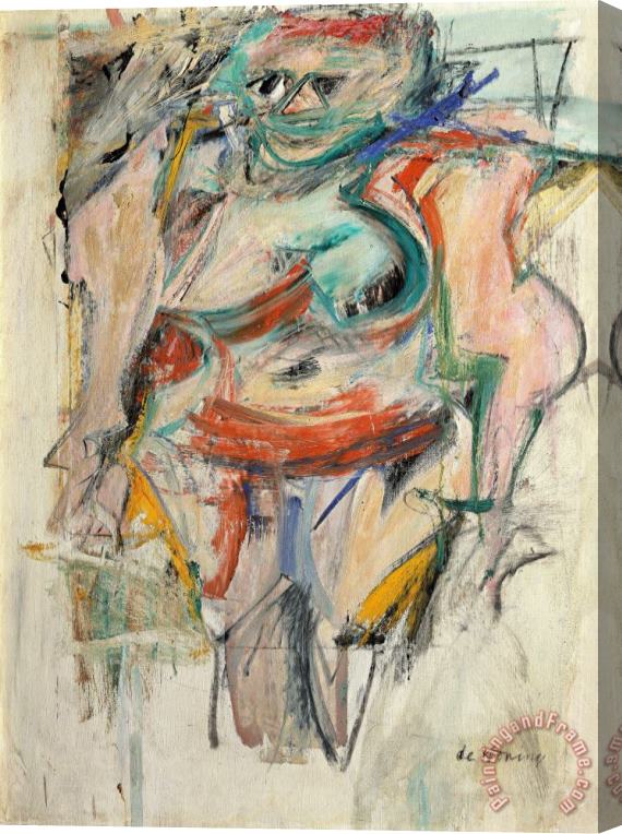 Willem De Kooning Woman Standing Pink, 1954 1955 Stretched Canvas Painting / Canvas Art