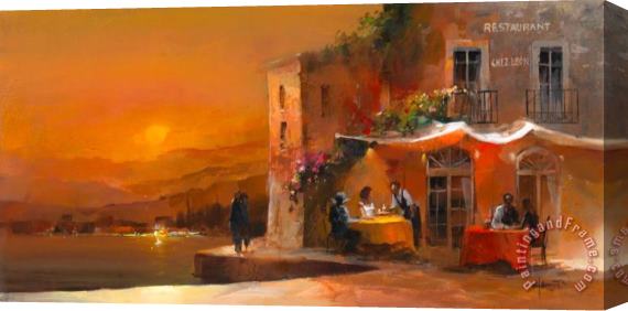 willem haenraets Dinner for Two Ii Stretched Canvas Print / Canvas Art