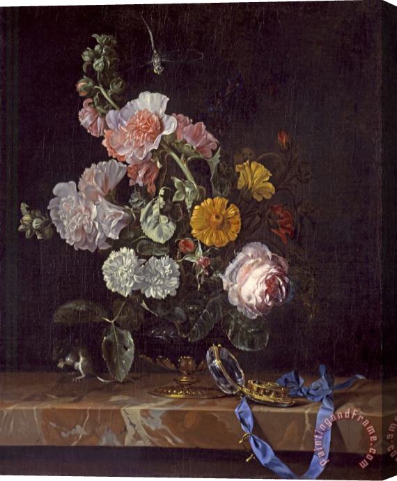 Willem van Aelst Vanitas Flower Still Life Stretched Canvas Painting / Canvas Art