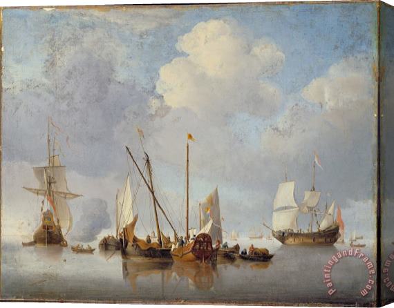 Willem van de Velde A Calm Stretched Canvas Painting / Canvas Art