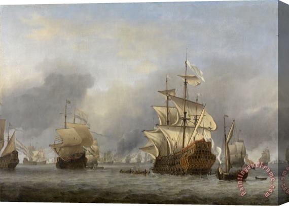 Willem van de Velde The Capture of The Royal Prince Stretched Canvas Print / Canvas Art