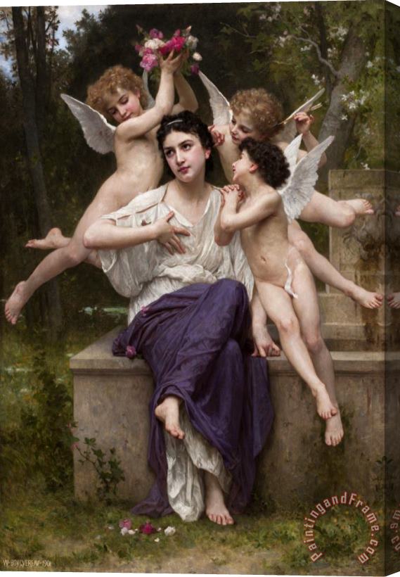 William Adolphe Bouguereau A Dream of Spring Stretched Canvas Print / Canvas Art