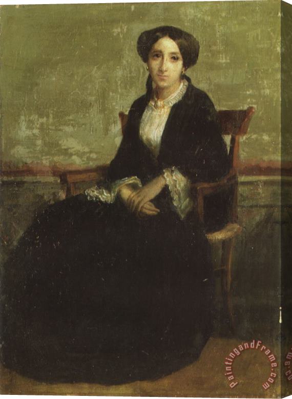 William Adolphe Bouguereau A Portrait of Genevieve Bouguereau Stretched Canvas Painting / Canvas Art