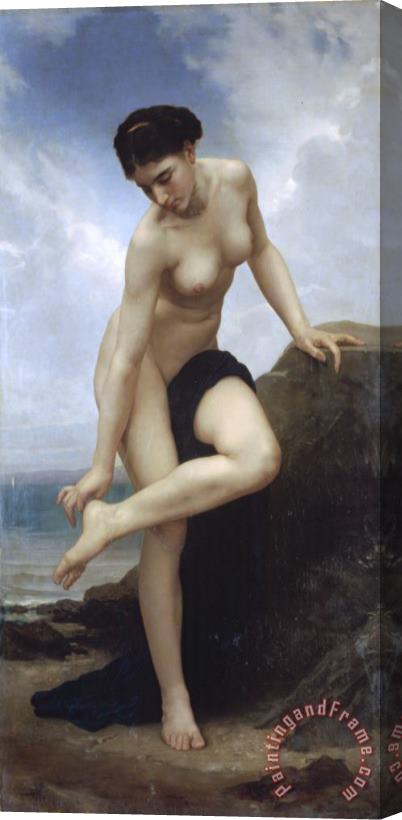 William Adolphe Bouguereau After The Bath (1875) Stretched Canvas Painting / Canvas Art