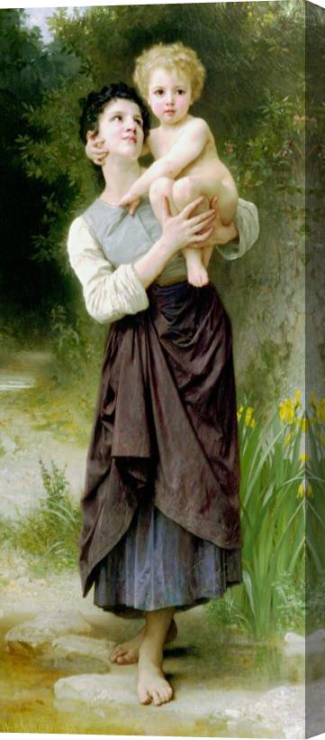 William Adolphe Bouguereau Brother And Sister Stretched Canvas Print / Canvas Art
