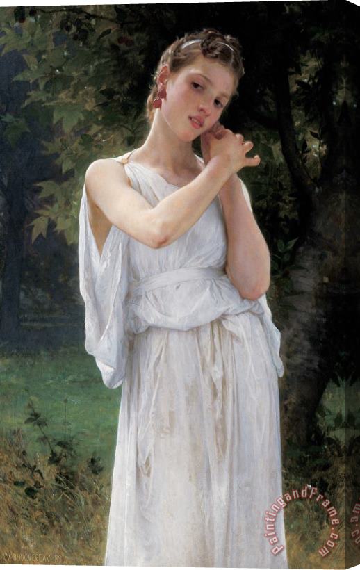 William Adolphe Bouguereau Earrings Stretched Canvas Print / Canvas Art