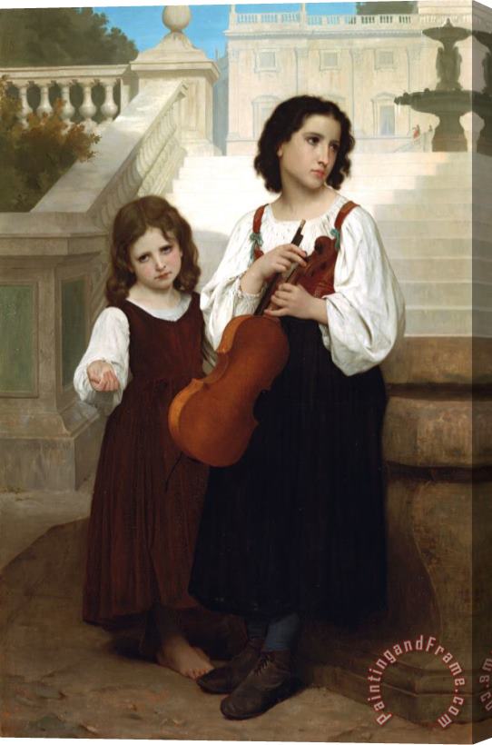 William Adolphe Bouguereau Far From Home Stretched Canvas Painting / Canvas Art