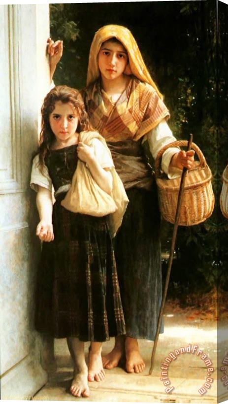 William Adolphe Bouguereau Little Beggars Stretched Canvas Painting / Canvas Art