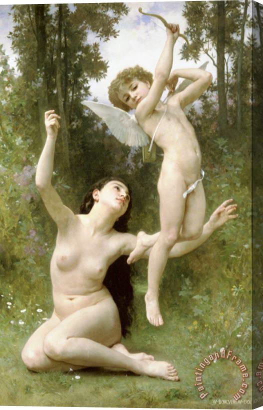 William Adolphe Bouguereau Love Takes Flight Stretched Canvas Painting / Canvas Art