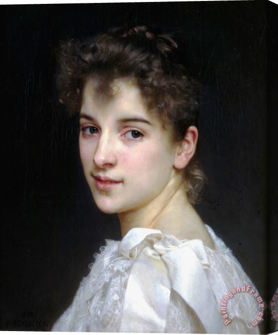 William Adolphe Bouguereau Portrait of Gabrielle Cot Stretched Canvas Painting / Canvas Art