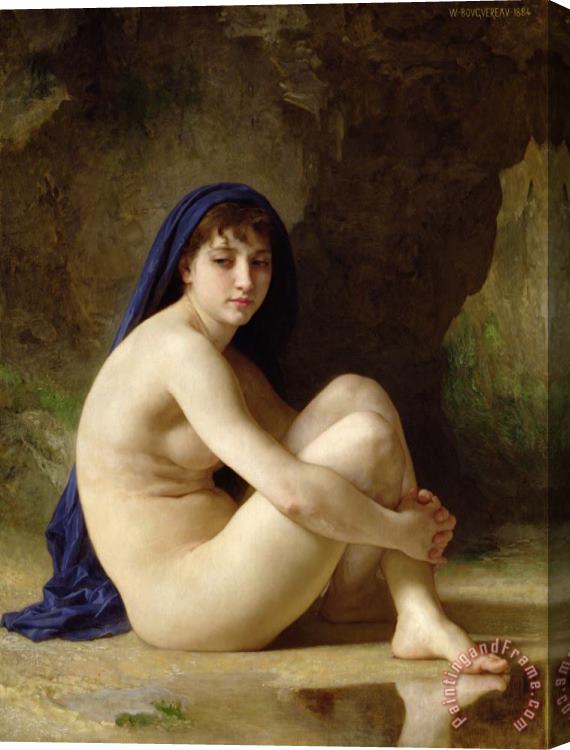 William Adolphe Bouguereau Seated Nude Stretched Canvas Print / Canvas Art