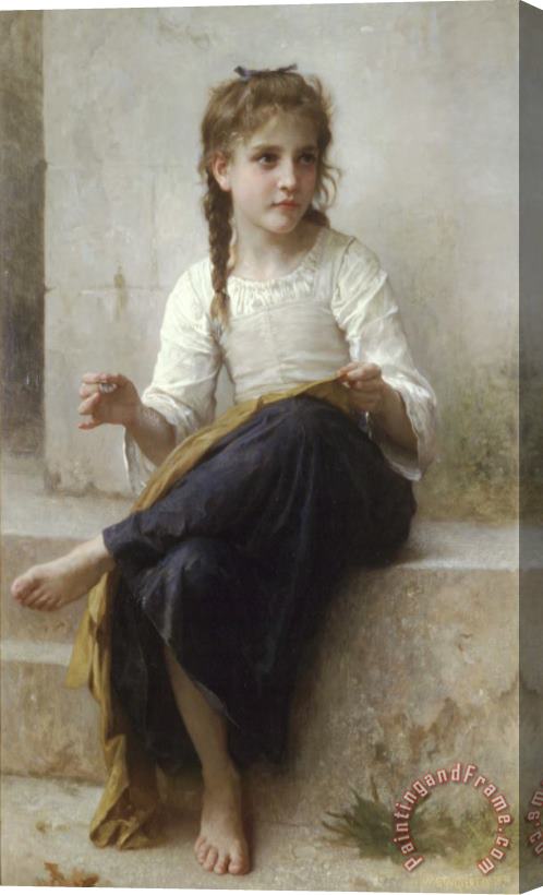 William Adolphe Bouguereau Sewing Stretched Canvas Painting / Canvas Art