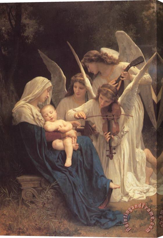 William Adolphe Bouguereau Song of The Angels Stretched Canvas Print / Canvas Art