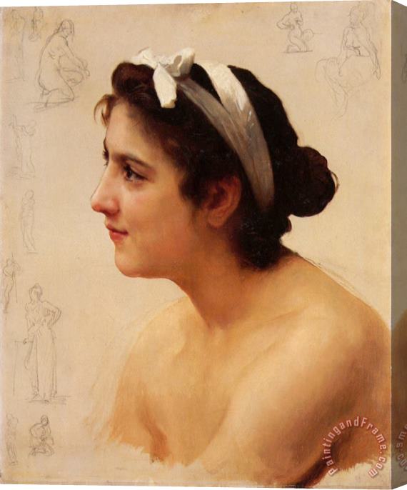 William Adolphe Bouguereau Study of a Woman, for Offering to Love Stretched Canvas Painting / Canvas Art