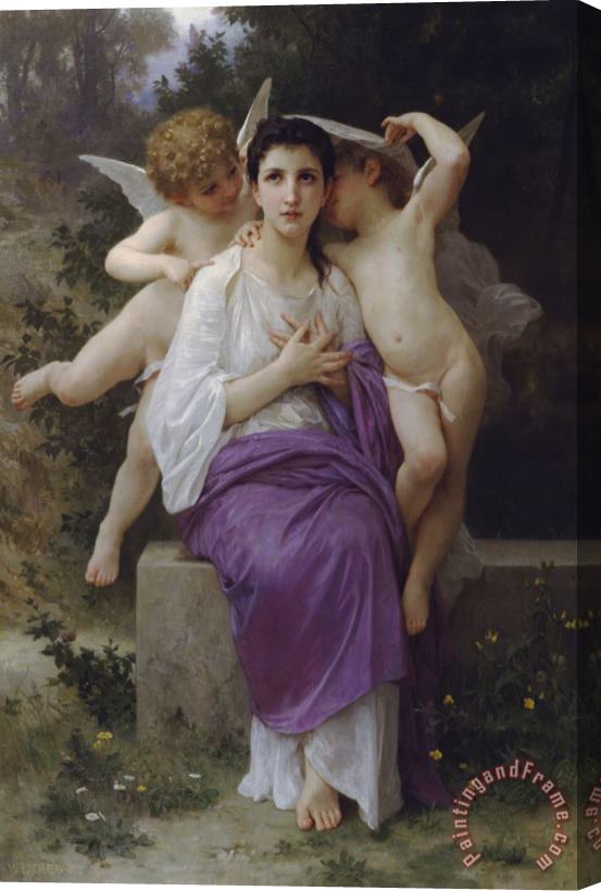 William Adolphe Bouguereau The Heart's Awakening Stretched Canvas Print / Canvas Art