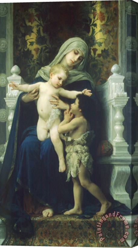 William Adolphe Bouguereau The Virgin, Baby Jesus And Saint John The Baptist Stretched Canvas Print / Canvas Art