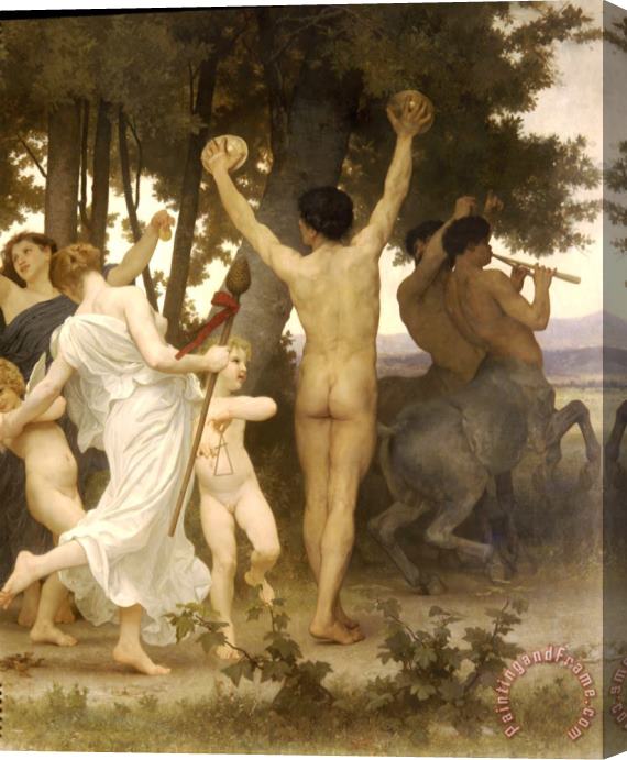 William Adolphe Bouguereau The Youth of Bacchus Stretched Canvas Painting / Canvas Art