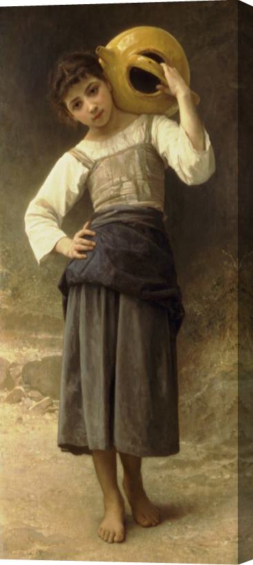 William Adolphe Bouguereau Young Girl Going to The Fountain Stretched Canvas Painting / Canvas Art