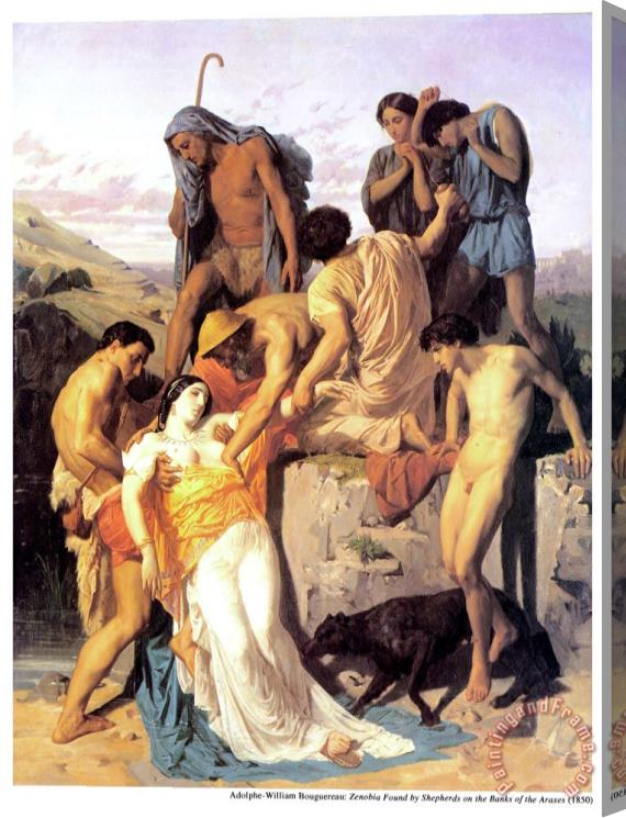 William Adolphe Bouguereau Zenobia Found by Sheperds on The Banks of The Araxes 1850 Stretched Canvas Print / Canvas Art