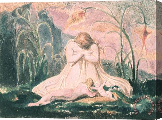 William Blake Book of Thel Stretched Canvas Painting / Canvas Art