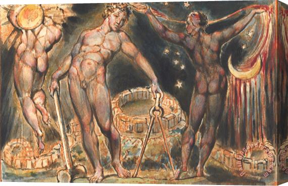 William Blake Jerusalem, Plate 100 Stretched Canvas Print / Canvas Art